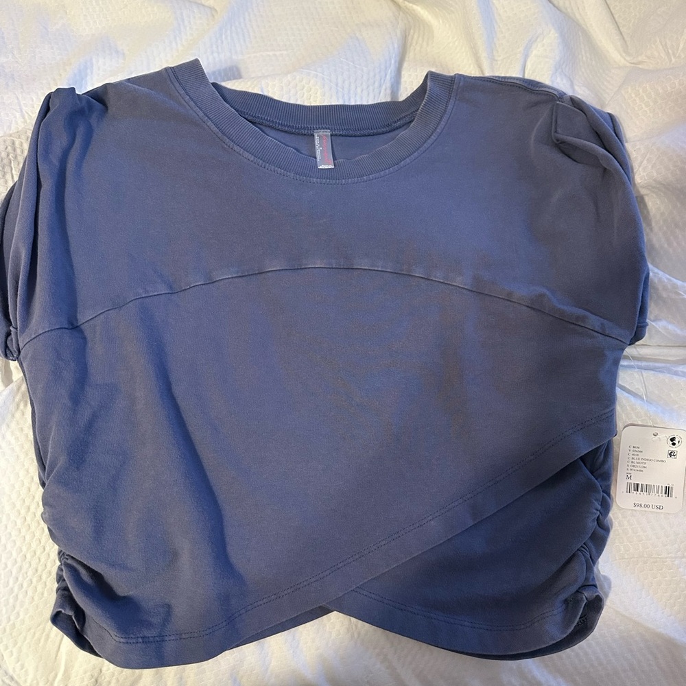 FP Movement by Free People Hot Shot Crossover Tee, Blue, Medium